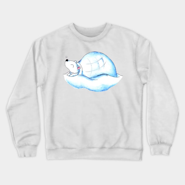 Home Sweet Igloo (North Pole) Crewneck Sweatshirt by KristenOKeefeArt